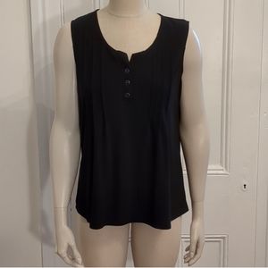 3/$14 Diana Bell Blouse with decorative buttons, sleeveless